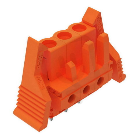 Pružinová svorkovnice THT rovná 5,08 mm oranžová 3pól. WAGO 232-163/039-000