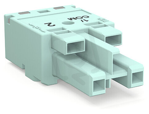 Zdířka 2pól. Kód. B Světlá tyrkysová WAGO 770-1242/076-000