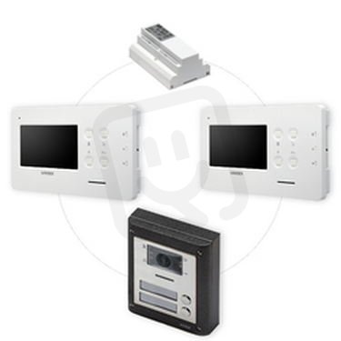 VIDEX BUS2 4,3'' handsfree videosouprava, 2 úč., ZM, broušená nerez, rybí oko