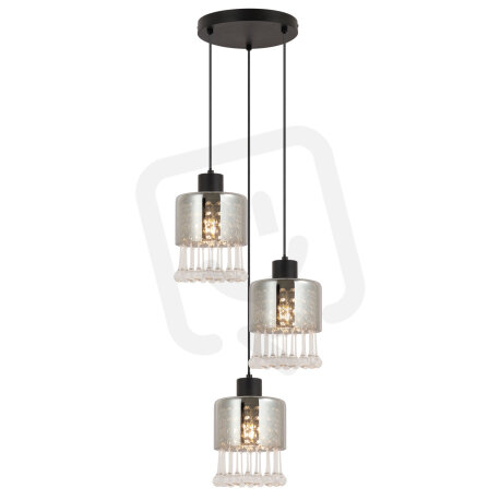 Závěsné svítidlo HENDRY černá 3xE27, max. 60W 230V GLOBO 15884-3H