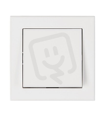 Set přístroje spínače č.1, 1pólový, bezšroubové svorky, bílý SCHRACK EV106001B-