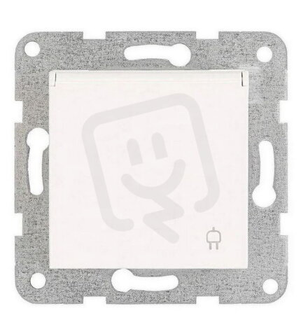 SCHUKO s bezpečnostní clonkou a klapkou, bílá SCHRACK EV101206--