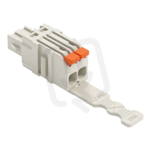 1vodičová pružinová svorkovnice, Páčka, Push-in CAGE CLAMP, Světle šedá