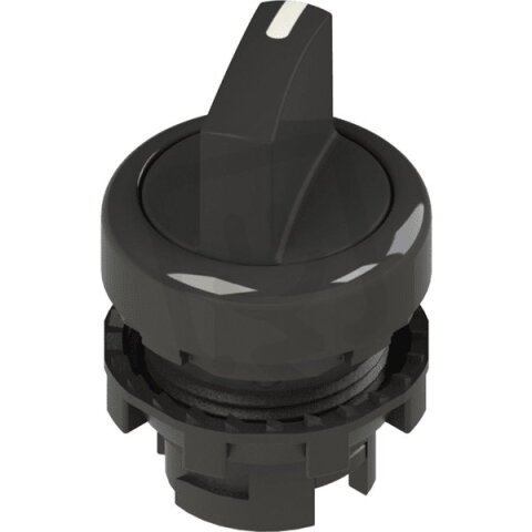 Přepínač krátká páka, d22mm, 2, černá, plast, černá, IP67 PIZZATO E21SE12AVA11BB
