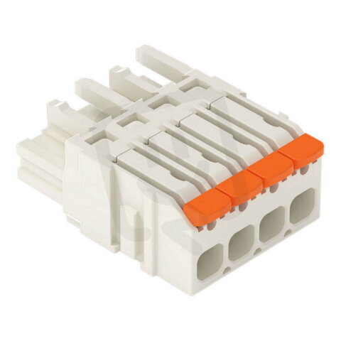1vodičová pružinová svorkovnice, Páčka, Push-in CAGE CLAMP, Světle šedá
