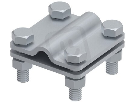 Křížová svorka L 55 na drát a pásku 8/10mm, páska 30mm StZn GROMTOR 101512