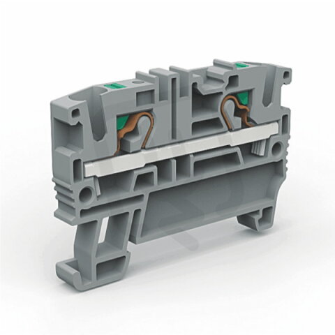 Pružinová řadová svorka push-in EFC.4/GR šedá MOREK EFC400GR