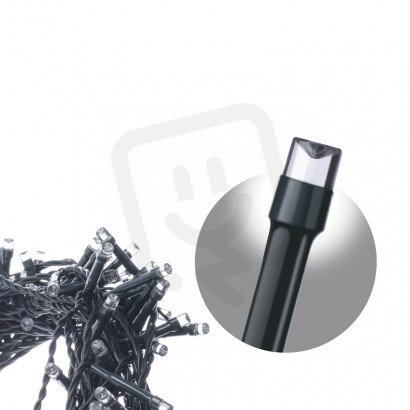 Spojovací Klasik LED vánoční řetěz, 10m, studená bílá