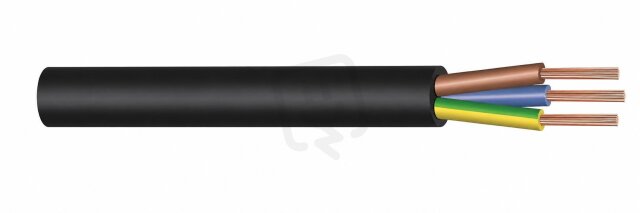 Silový vodič H05VV-F 2X0,75 černá (CYSY)
