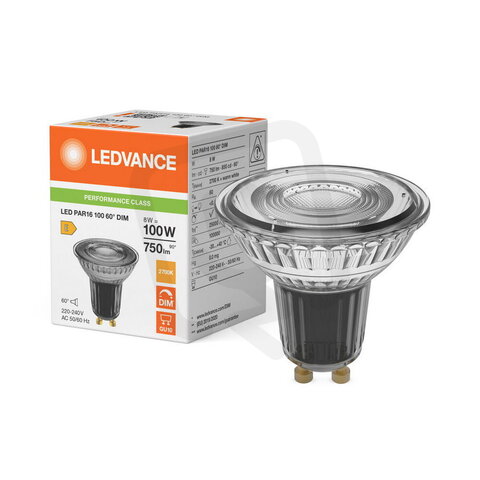 Světelný zdroj LED PAR16 DIM P 8W 827 GU10 LEDVANCE 4099854786471