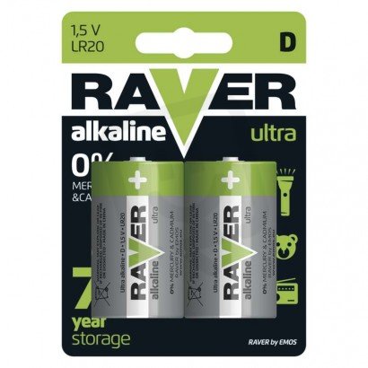 RAVER alkalická baterie D (LR20) /1320412000/ B7941