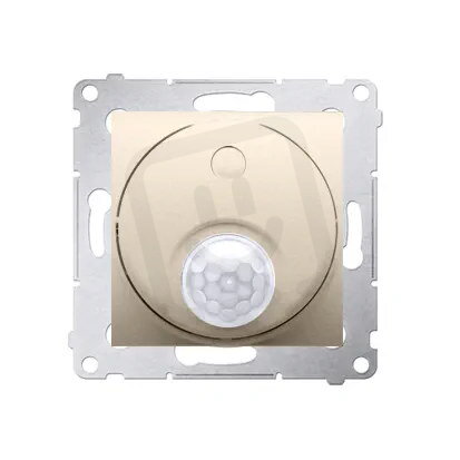 Spínač automatický s pohybovým senzorem, 20-500 W, zlatá matná, metalizované