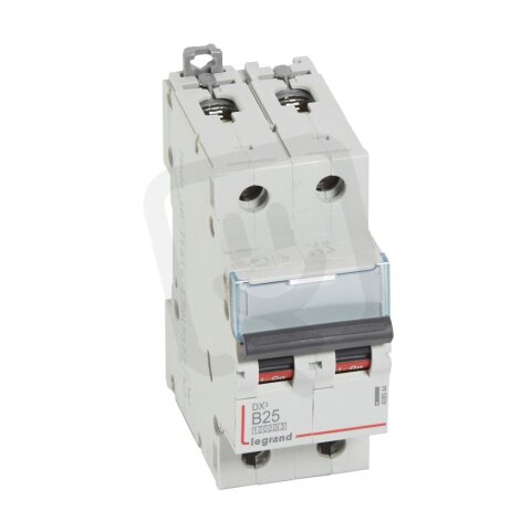 DX3 JISTIČ, 2 PÓLOVÝ, CHAR. B,25A 10000A/16KA LEGRAND 408944