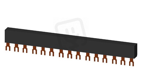 třífázové sběrnice dělicí vzdálenost 45 mm pro 5 spínačů přípojky rozdvojené
