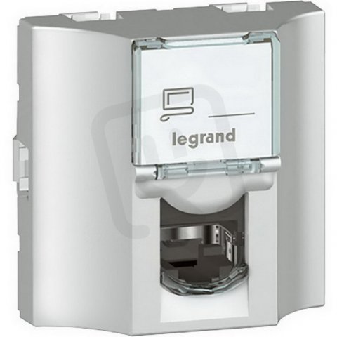 MOSAIC ZÁSUVKA RJ45/RJ45 UTP CAT.5E 2MODULOVÝ HLINÍK LEGRAND 078624