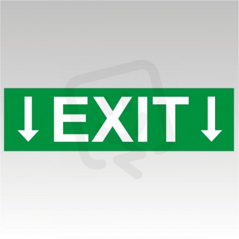 Piktogram EXIT šipka dolu ( SONJA ) 280x