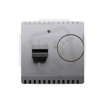 Univerzální otočný termostat, vestavěný senzor, 16A, 230V~, Inox BMRT10W.02/21
