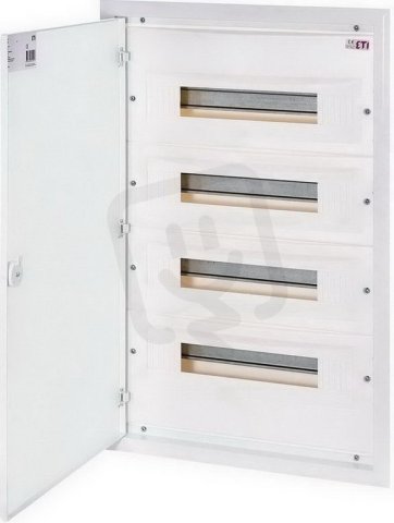 Zapuštěná rozvodnice s plechovými dvířky ERP18-4 72M (4x18) IP40 ETI 001101214