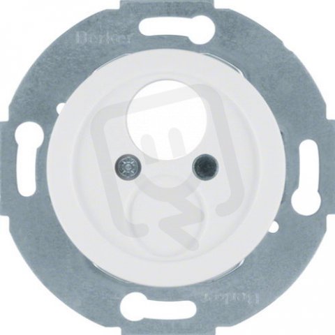 Zásuvka pro až 2 miniaturní konektory, 1 vylamovací otvor, 1930/Glas, bílá, lesk