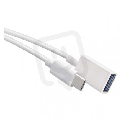 Datový OTG kabel USB-A 3.0 USB-C 3.0  s funkcí redukce, 15 cm, bílý EMOS SM7054