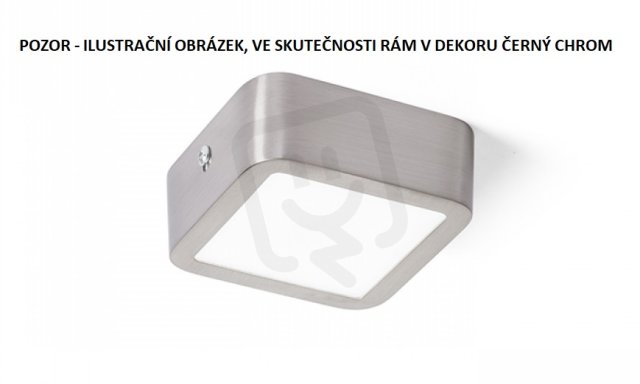 HUE SQ 9 stropní černý chrom 230V LED 6W 3000K RENDL R12806