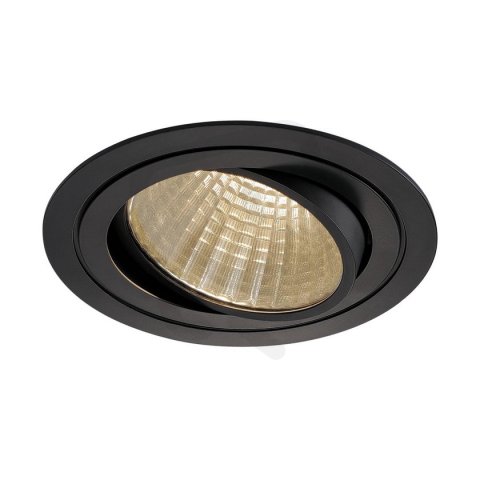 Sada NEW TRIA LED DL ROUND černé matné 25W 30° 3000K vč.ovladače SLV 114270