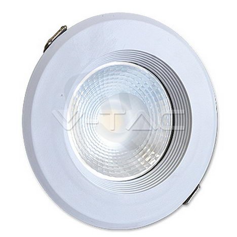 20W LED COB Downlight In 10W Body Warm White, VT-2625 V-TAC SKU1214