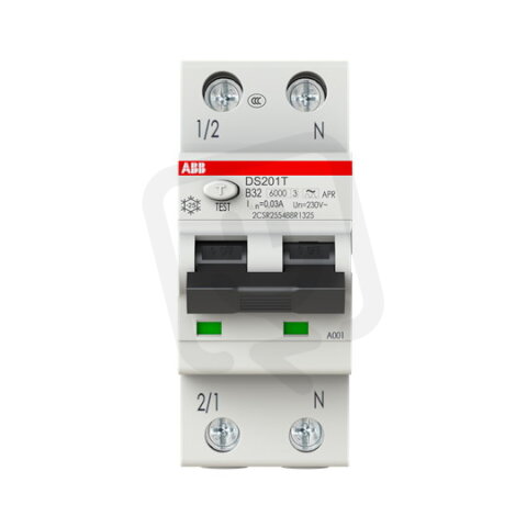 ABB DS201T B32 APR30 kombinace jistič/chránič 1F 32A 30mA B 6kA drážní APR