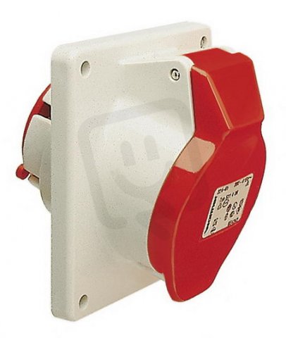 Walther 531410 Vestavná zásuvka 32A 4P >50-500V 100-300Hz 10h IP44, šikmá