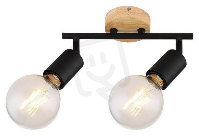 Pablo E27 2x 40W IP20 matná černá RABALUX 3977