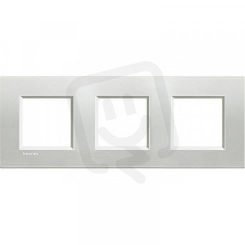 BTICINO LIVINGLIGHT RÁMEČEK HRANATÝ 2+2+2MODULOVÝ STŘÍBRNÝ LNA4802M3AG