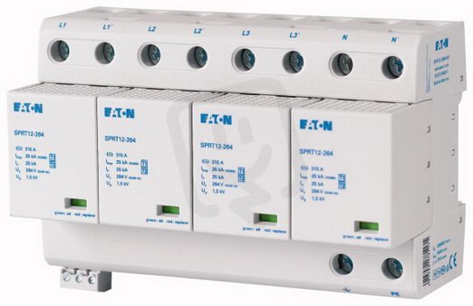 Eaton 183184 Svodič přepětí třídy T1+T2+T3(B+C+D),komplet,síť TN-S,4+0