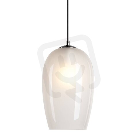 PANTILO OVAL PD, E27 závěsné svítidlo, bílá/chrom SLV 1006402