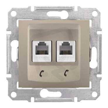 Sedna Zásuvka telefonní 2xRJ11, Titan SCHNEIDER SDN4201168
