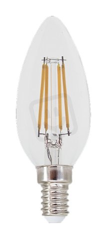 Světelný zdroj Filament LED, E14 C37, 4W, 500lm, 4000K RABALUX 79047