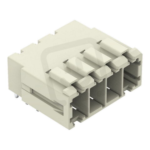 Konektor s pájecími piny THT pájecí kontakt 1,0x1,2 mm úhlové světle šedá 4pól.