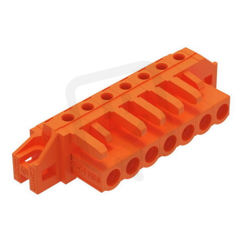 Pružinová svorkovnice THT úhlová 5,08 mm oranžová 7pól. WAGO 232-267/031-000