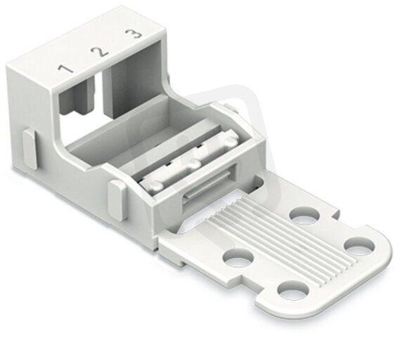 Upevňovací adaptér pro 3vodičové svorky řada 221 4mm2 bílá WAGO 221-523