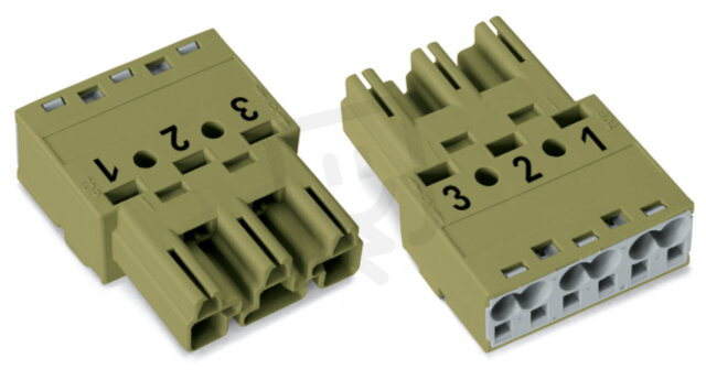 Zástrčka 3pól. Kód. B světle zelená WAGO 770-273