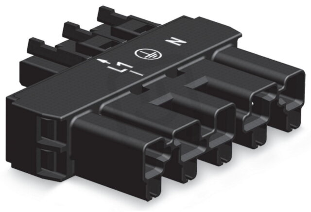 Spojka 5pól./3pól. Kód. A černá WAGO 770-901