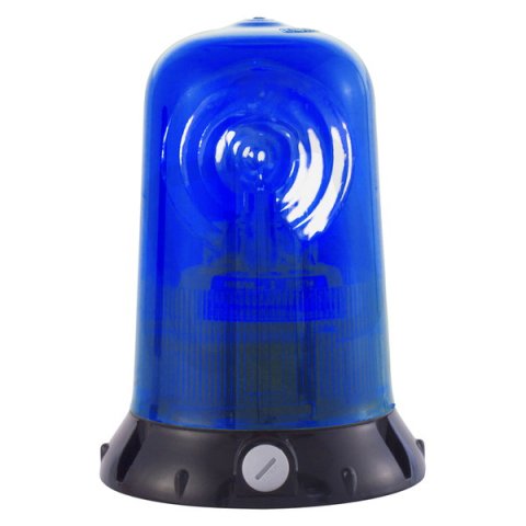 Maják rotační ROTALLARM HD 24 V, ACDC, IP65, modrá, černá, halogen SIRENA 82261