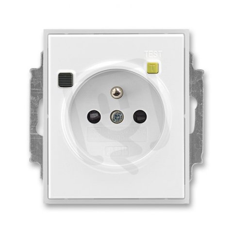 Zásuvka s proudovým chráničem 5526E-A02369 01 bílá/ledová bílá Element Time ABB