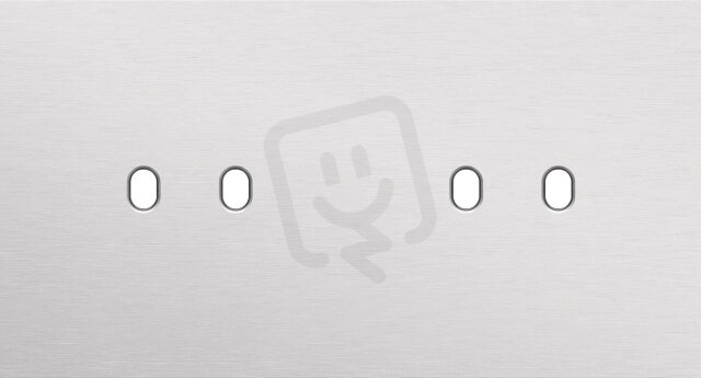 2násobný čelní panel, vodorovný, NIKO Toggle alu GREY BRUSHED 155-57802