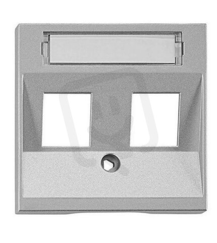 Kryt datové zásuvky 2x RJ45, stříbrný SCHRACK EV124304--