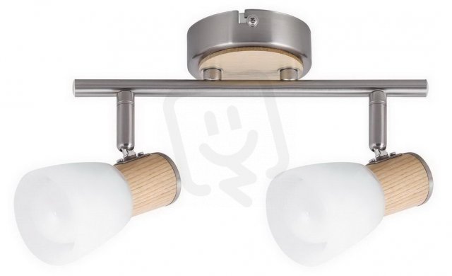 Gavin E14 2x 40W IP20 saténový chrom RABALUX 6487