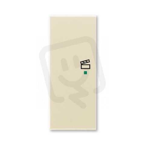 ABB Element Kryt 2násobný levý symbol scény slonová kost/led. bílá