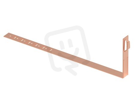 Držák vedení s příchytkou pod střešní krytinu L415 rovný drát 8mm Cu 415814