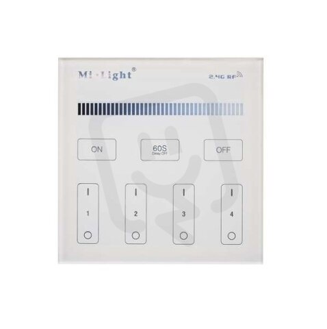 Bezdrátový LED kontroler Mi-Light SURFACE PANEL RF 2.4G 4 ZONES MONO GXLS732