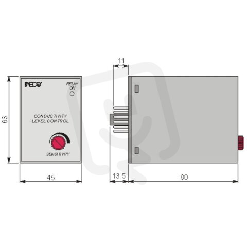 Vodivostní snímač hladiny AECO CL1001/U 110/220VAC 1000K