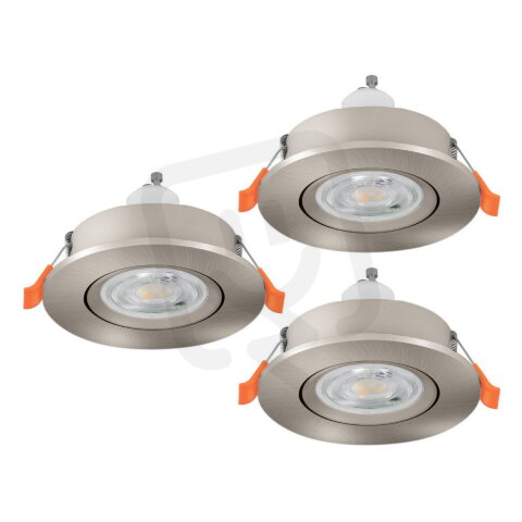 Vestavné svítidlo BARRANCO 3X GU10 d90 13,5W IP20 matný nikl  EGLO 902259